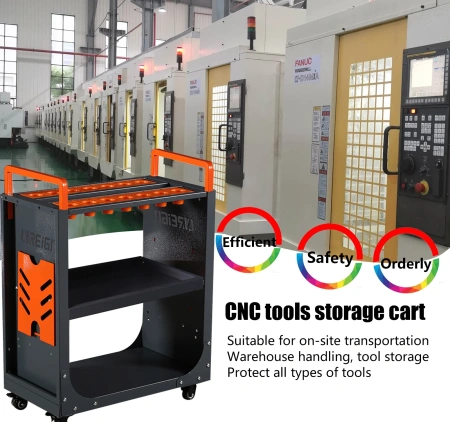 Тележка для инструмента с ЧПУ удобна, компактна и проста в сборке.