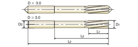 Твердосплавная Машинная развертка для станков с ЧПУ с левосторонними винтовыми канавками