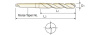 Сверло из быстрорежущей стали Taper Shank HSS  DIN 341 с хвостовиком конус морзе  удлиненное, 16XMT#2X153X251