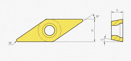 Пластина твердосплавная VPGT110304-VP1 H05