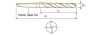 Сверло из быстрорежущей стали Taper Shank HSS с хвостовиком конус морзе, 11XMT#1X94X175