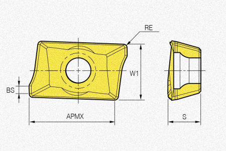 Пластина твердосплавная APMT090332R-MM PC3700