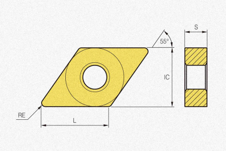 Пластина твердосплавная DNMG150608-B25 NC5330
