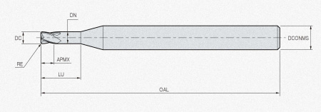 Фреза концевая PRE4030-060-R05 PC310U