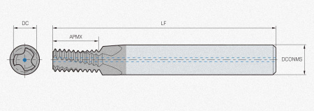 Фреза резьбовая | Резьбофреза STMHC04031L08-I0.70ISO PC9070M