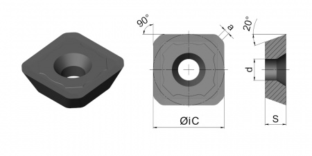 SEET09T308PER-PM-YBG202 Фрезерная пластина Trinix