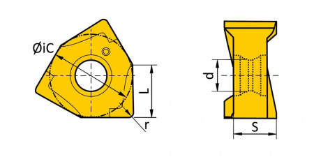 XNEX080612TR-M13-SD2336 Фрезерная пластина SANT