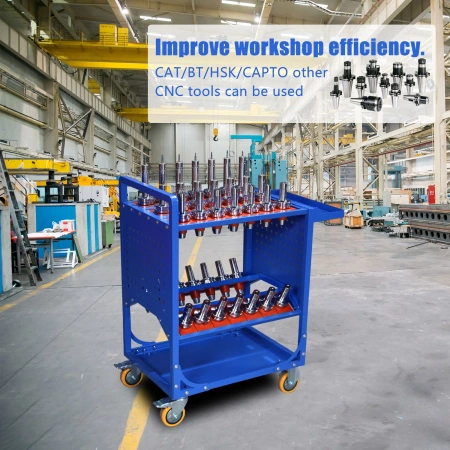 Синяя классическая тележка для инструментов с ЧПУ BT40-35PCS