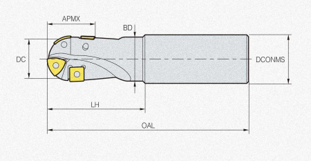 Фреза концевая BRE40R-SL-40