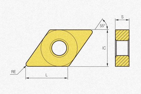 Пластина твердосплавная DNMG110512-MP NC3215