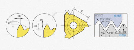 Пластина твердосплавная ER16-19BSPT PC9070T