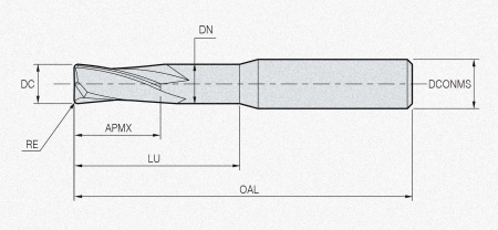 Фреза концевая CRNE2030-050-R05N12 PC210C